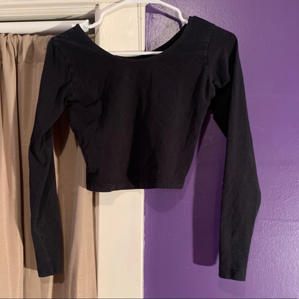 American Apparel Long Sleeved Crop Top